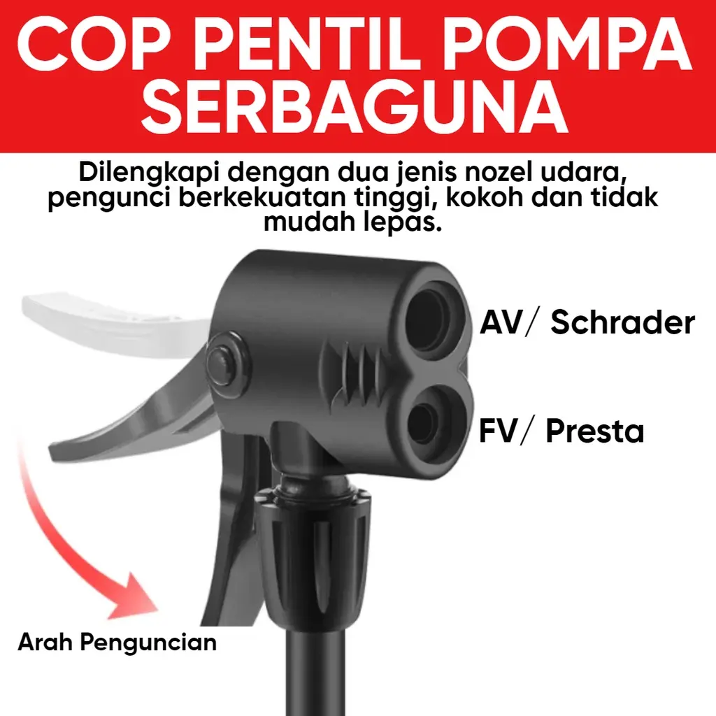 Cop Pentil Pompa Schrader Presta AV Dan FV Serbaguna Sepeda Motor Mobil DLL