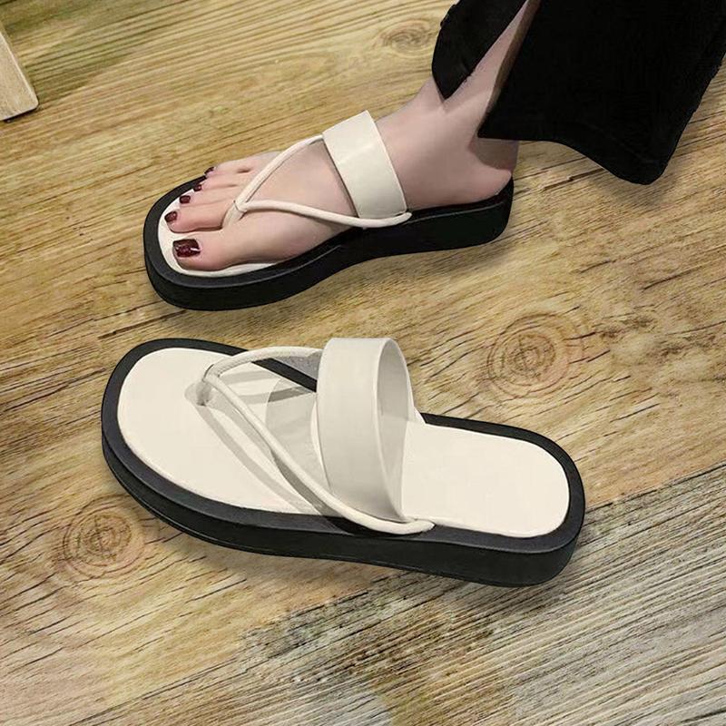 Dép bánh mì kẹp 3 phân T37 chân gầy chân mỏng Lùi 1 size DéP Nữ