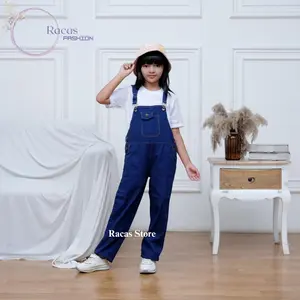 OVERALL ANAK USIA 4-14 TAHUN JUMPSUIT JEANS CELANA KODOK MURAH TERBARU Perempuan