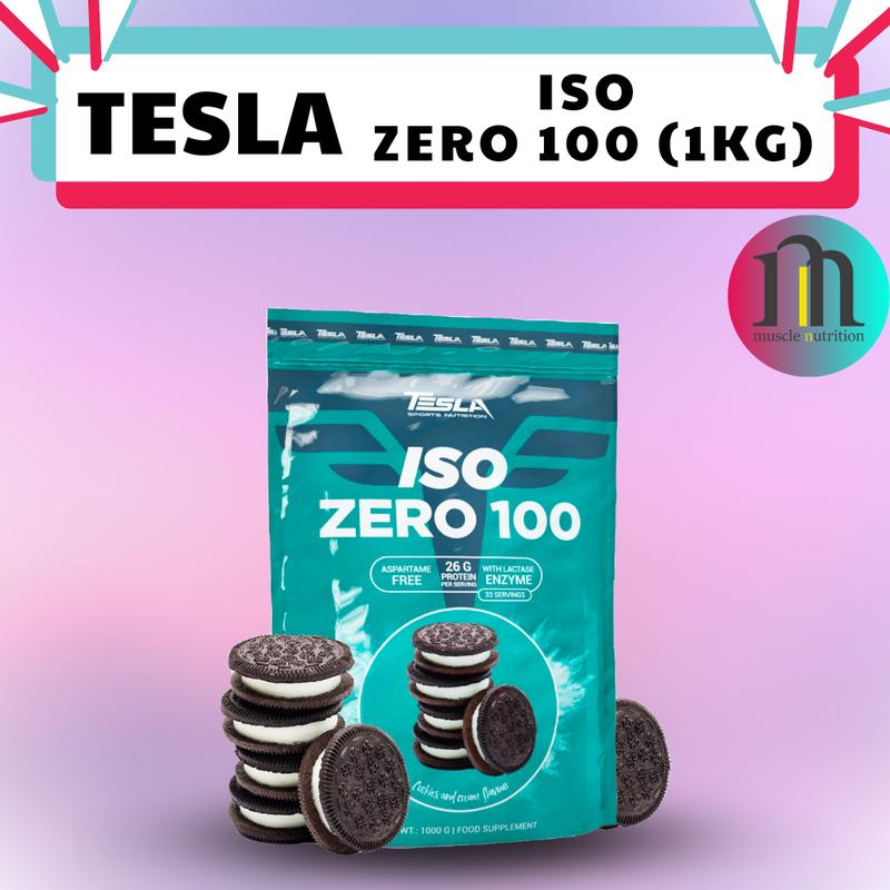 Bột Whey Tesla Iso Zero - Dòng Whey Isolate Tinh khiết - Bịch 1kg 33 lần dùng - Made In EU