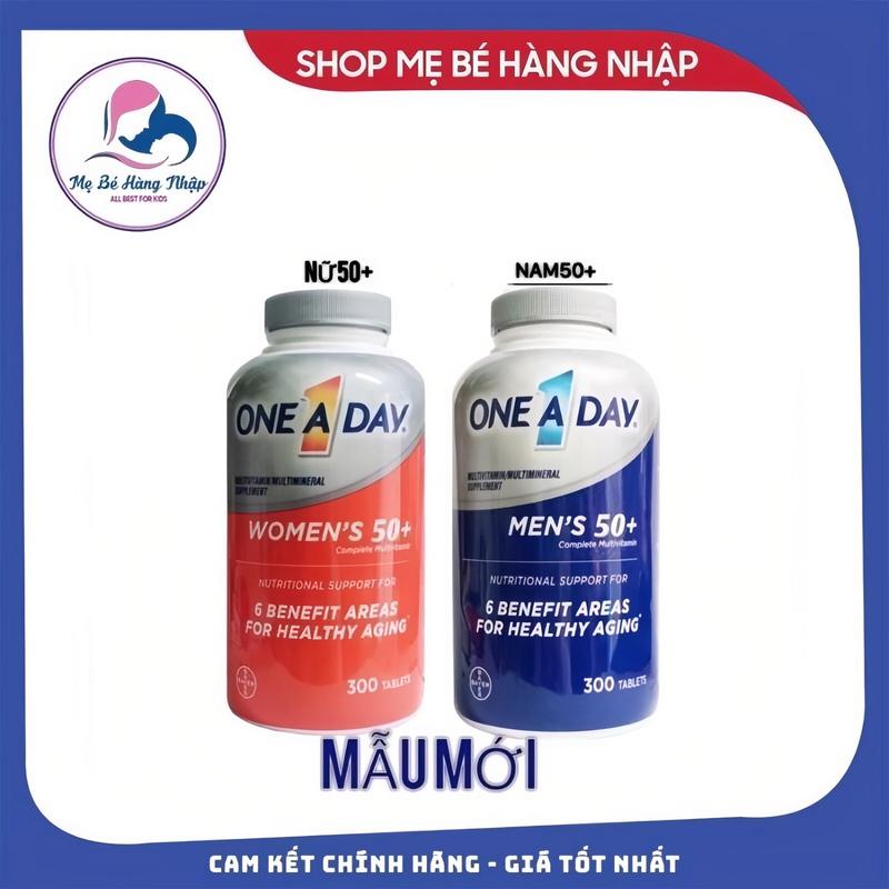   Vitamin tổng hợp One A Day  Dành cho nam nữ trên 50 tuổi chai 300 viên 