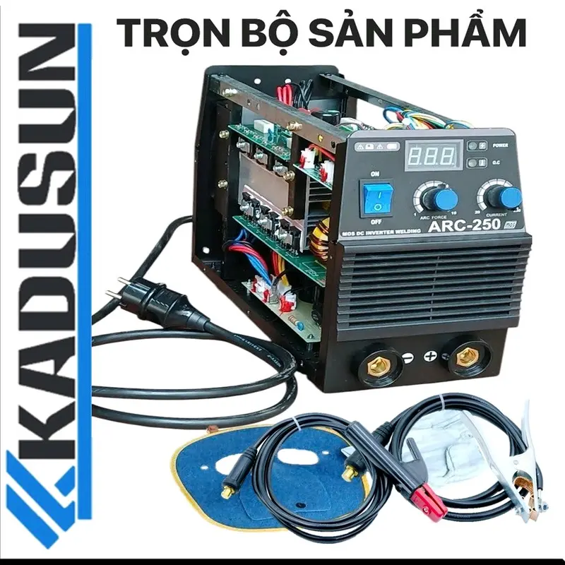 Máy hàn que | Máy hàn điện tử KADUSUN ARC 250 | Máy hàng que IGBT | INVERTER | Tiết kiệm điện năng.. Hàng  Nhập Khẩu 0
