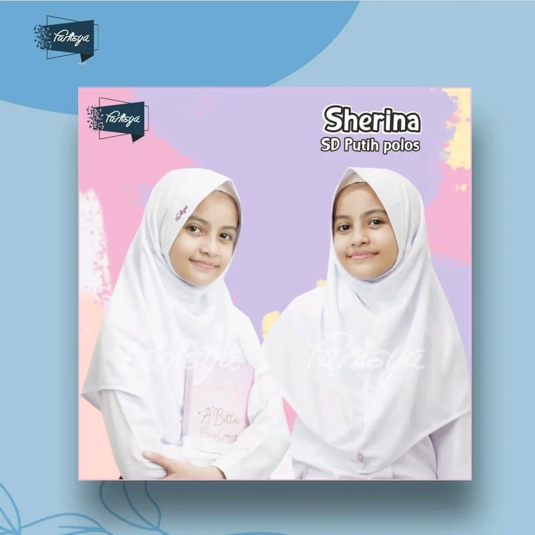 Jilbab sekolah putih polos Nyaman Renda Bergo Pad Muslim kaos instan