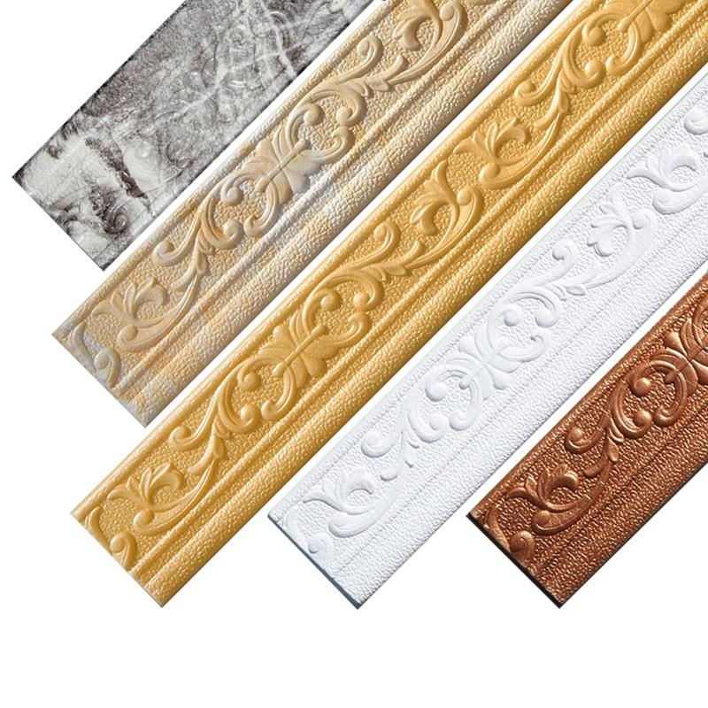 Miếng Dán Gạch Xốp Dán Viền Tường Chống Thấm Nước, Thiết Kế 3D, Chiều Dài 10M, Dán Bảng Giấy Dán Tường, Để Trang Trí Nội Thất