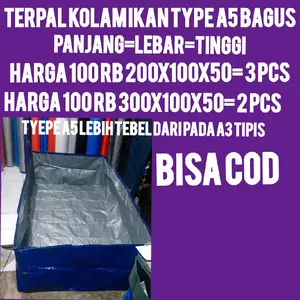 TERPAL KOLAM IKAN 200X100X50 A5( 100 RB DAPET 3 PCS