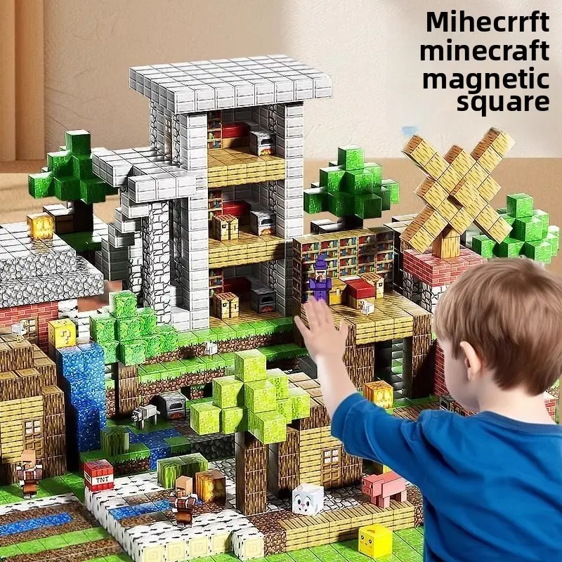 Toy Character Model Mycraft Magnetic Joint 6-Sided Colorful Cute Children's Toy