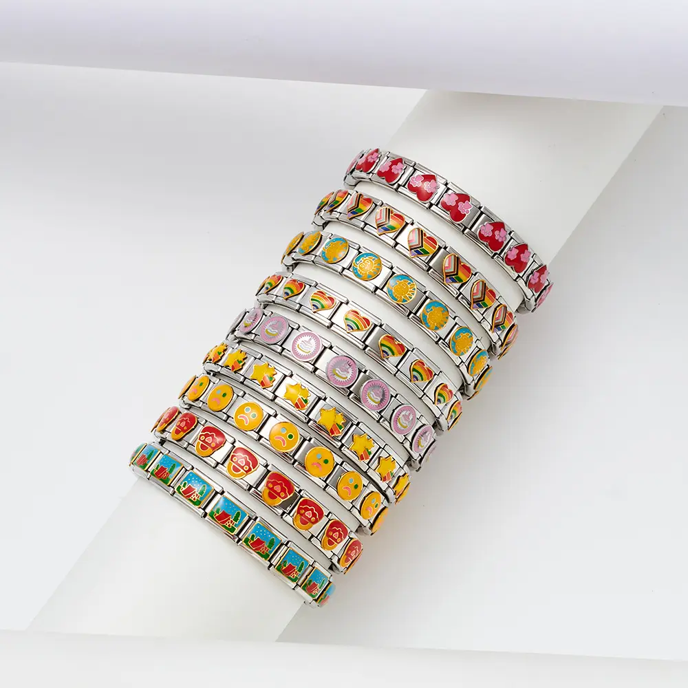 Modular Bracelet Titanium Oil Drop DIY Custom Fit Unisex