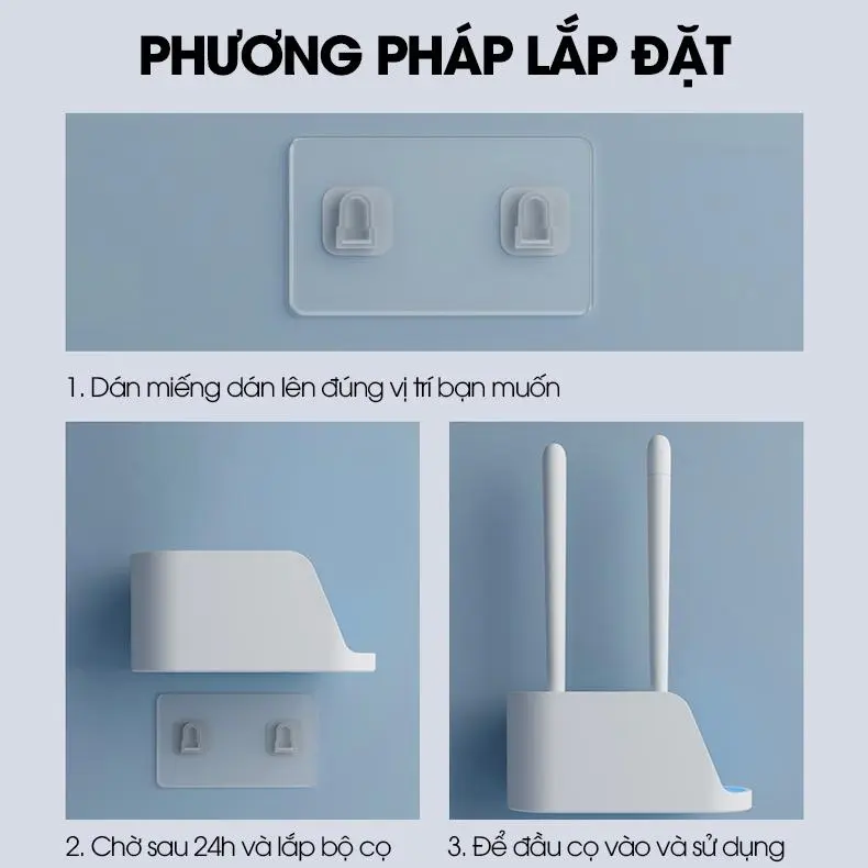 [LADOHOME] Bộ cọ chà bồn cầu, bàn chải toilets nhà vệ sinh đầu silicon 2 trong 1 LH-8675, đầu vòi silicon mềm mại 7