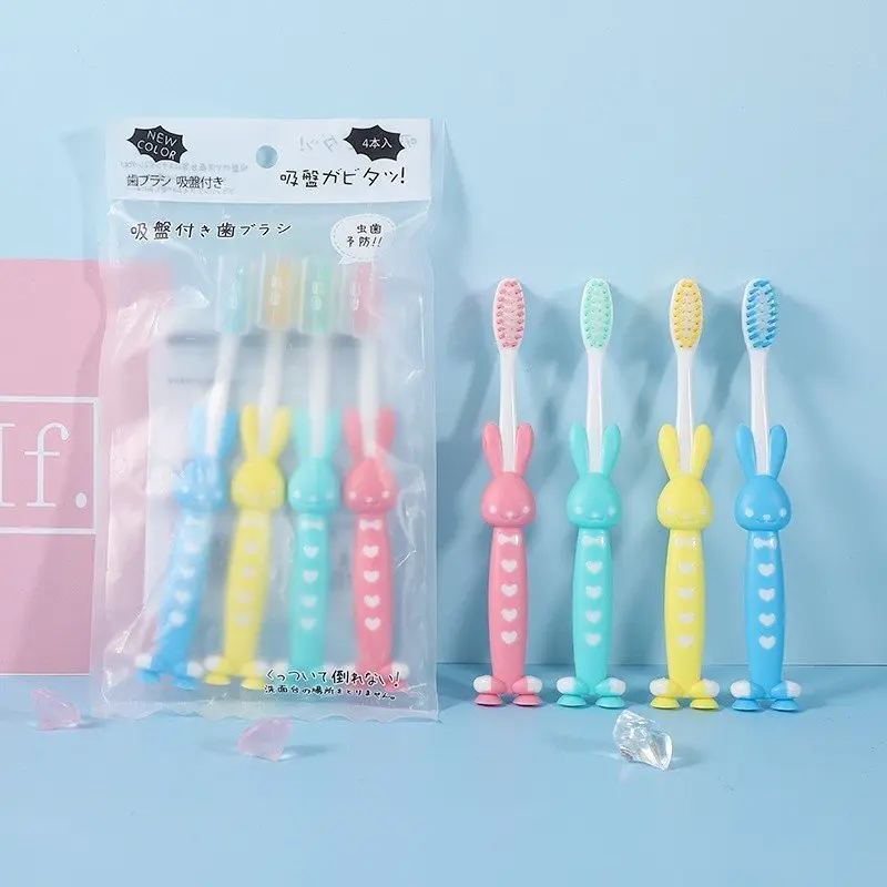 Set 4 Bàn chải đánh răng trẻ em lông mềm, siêu mịn chăm sóc răng miệng cho bé từ 1-10 tuổi, giúp bé vệ sinh răng miệng sạch sẽ 8