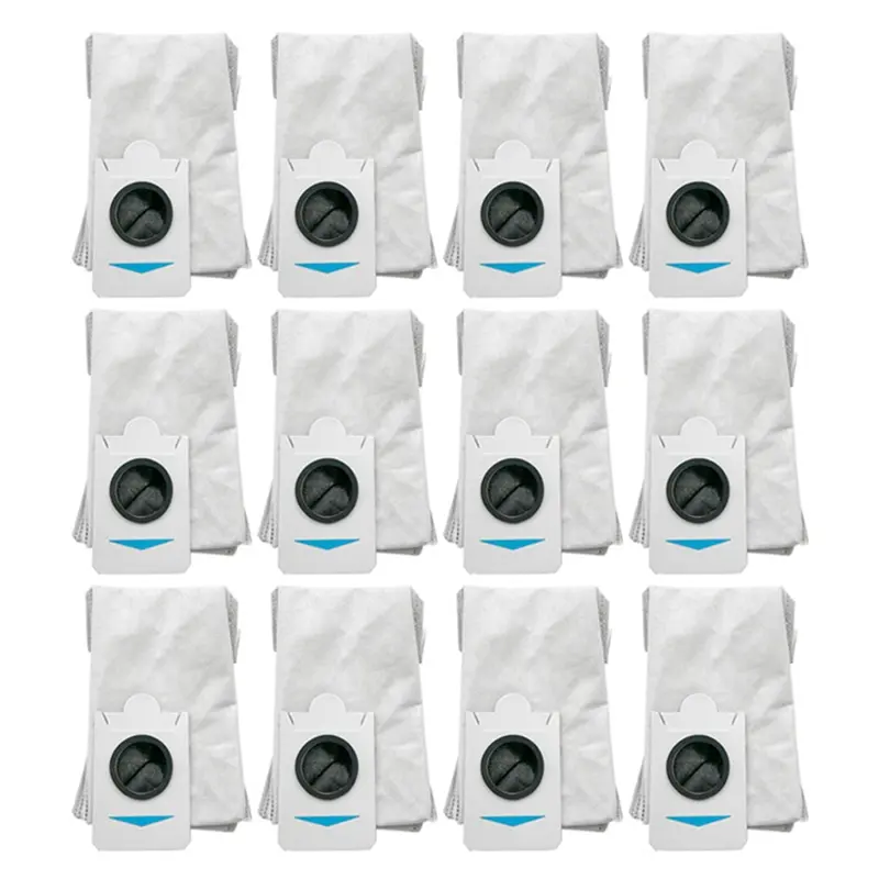 Túi bụi, 12 chiếc, cho Ecovacs T30S Combo, Phụ tùng thay thế cho máy hút bụi Robot T30S, Túi đựng rác và bụi