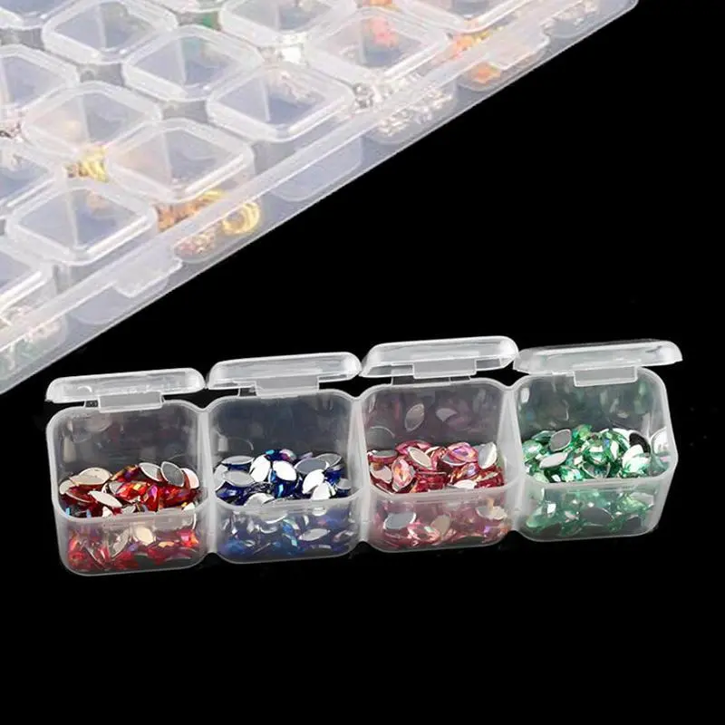 28 Grids Diamond Arts Colorful Painting Tool Storage Box, Diamond Art Crafts Bead Storage Case, DIY Rhinestones Storage Storage (1 Count) 2