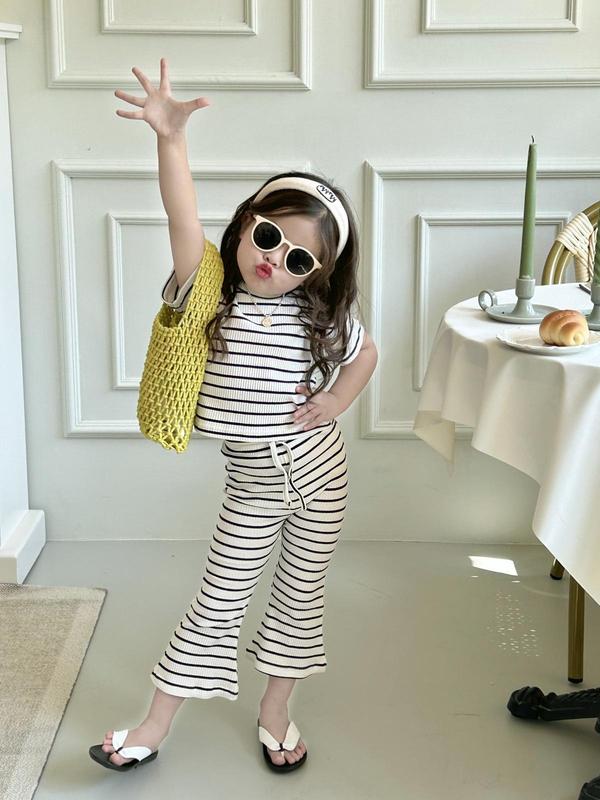 [TRÒN VÀ CAO TĂNG SIZE] Set bộ áo croptop quần ống loe chất cotton bozip nhiều hoạ tiết dành cho bé gái từ 08-25kg set chobe