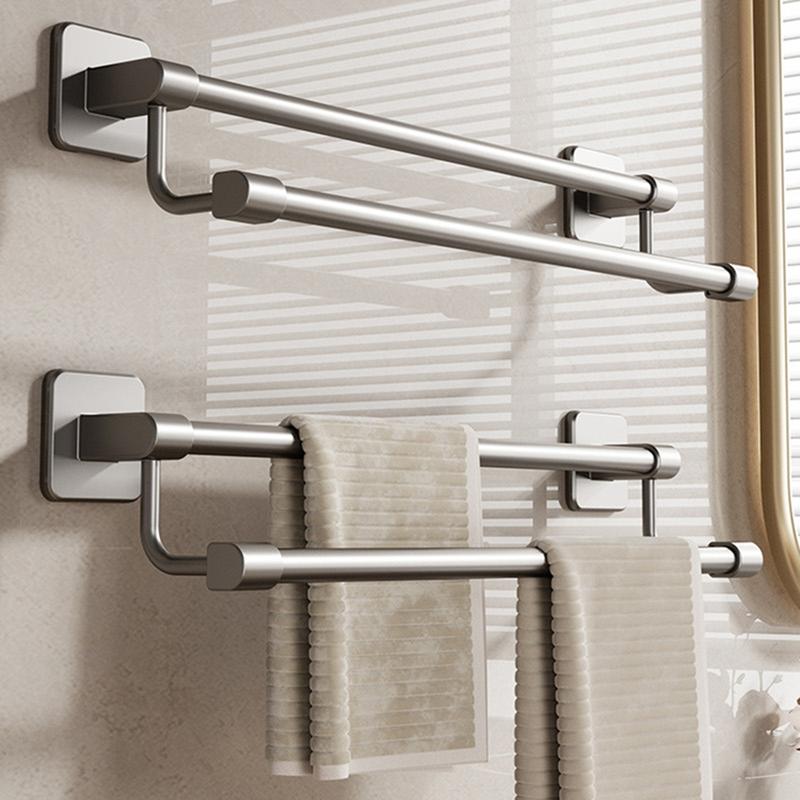 Product Introduction of Towel Bar Punch-Free Wall-Mounted Kitchen Bathroom Rag Bath Towel Storage Rod Organizer Household Detachable Towel Hanging Rack Napkin Holder 24