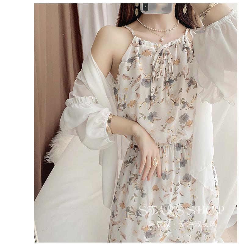Product Introduction of Váy Hai Dây, Váy Voan Hoa, Quần Áo Chống Nắng, Áo Voan, Áo Cardigan, Bộ Đồ Hai Mảnh Cho Nữ, Váy Đi Kỳ Nghỉ Trên Bãi Biển, Váy Dài 15