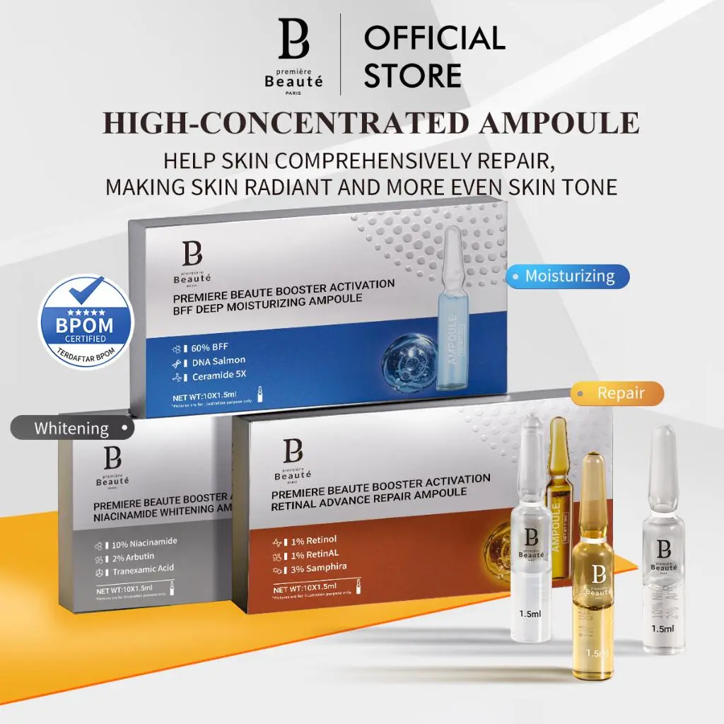 [ReadyStock][BPOM] Premiere Beaute All Series Booster Activation Niacinamide Whitening Ampoule 10x1.5ml Effectively Serum Mencerahkan | Melembabkan | Flek Hitam