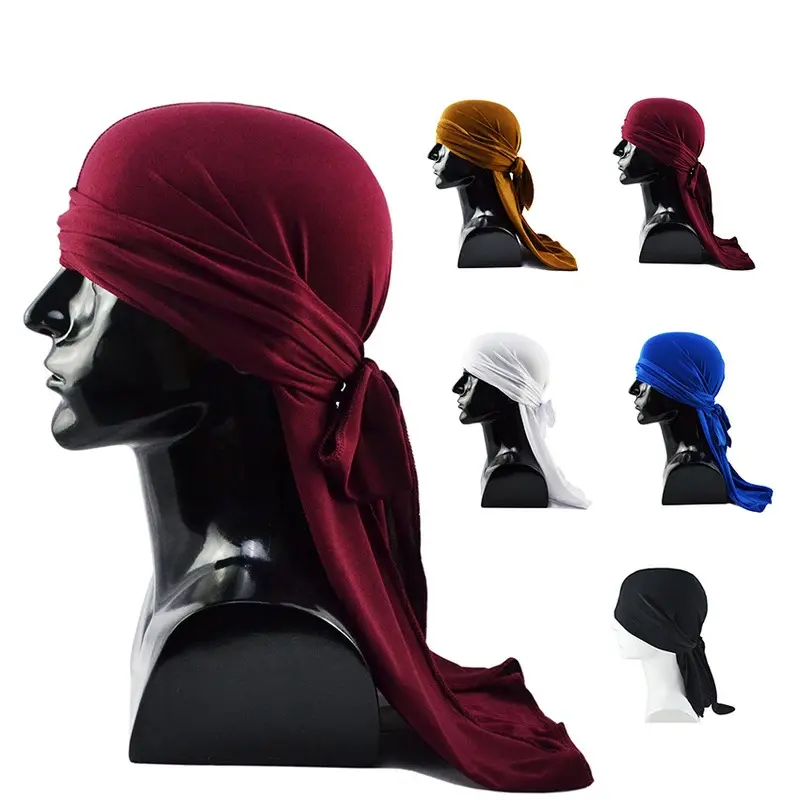 Durag, Dành Cho Nam Và Nữ, Khăn Bandana Hiphop, Mũ Cướp Biển, Rag Du Doo, Băng Đô Co Giãn, Khăn Xếp Biker, Phụ Kiện Tóc, Làm Bằng Vải Thun