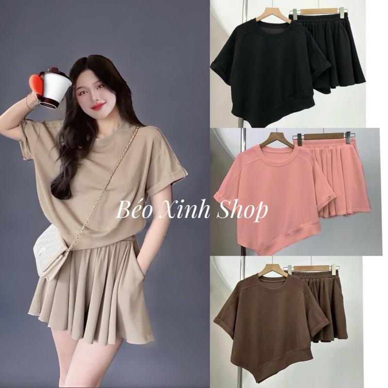Thời Trang Nữ Áo Quần Giả Váy Vải Thun Tăm Nữ 45 - 95kg Bigsize Thời Trang - A.1319