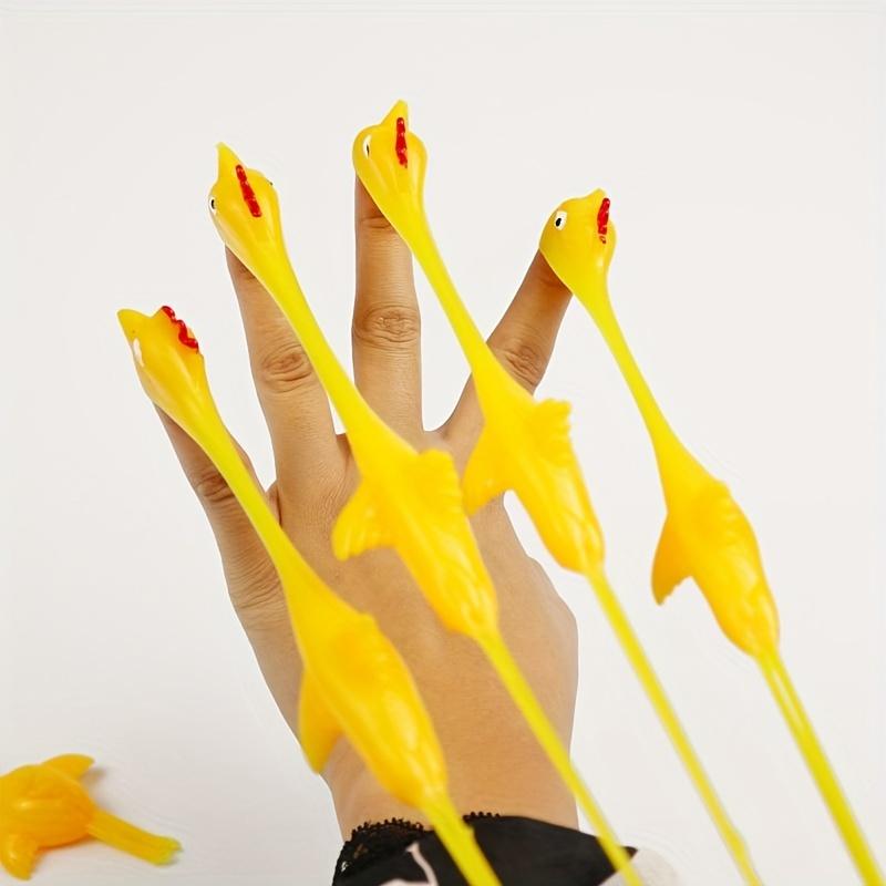 Product Introduction of 1pc/3pcs, Ejection Toys Slingshot Lightweight Flying Chicken Finger Prank Catapult Toys Chicken Finger Ejection Toys Kids Toys 4