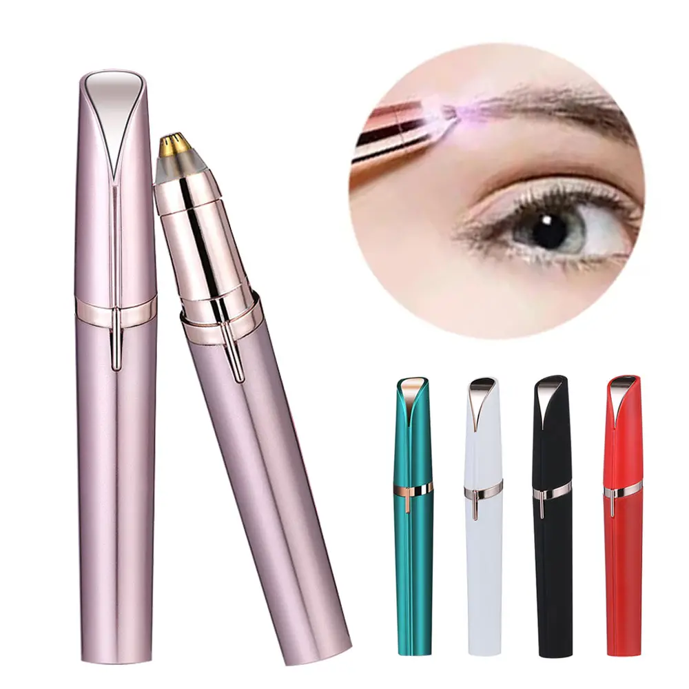 Womens Electric Eyebrow Trimmer Eye Brow Shaper Pencil Face Hair Remover For Women Automatic Eyebrow Shavers Pocketknife Gentle Comfort