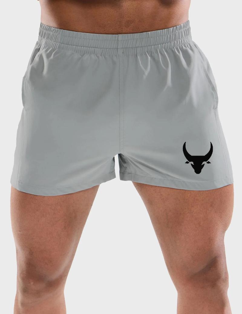 Product Introduction of Summer men's sports bullhead shorts with zippered pockets, suitable for running and fitness, breathable quick drying shorts 7