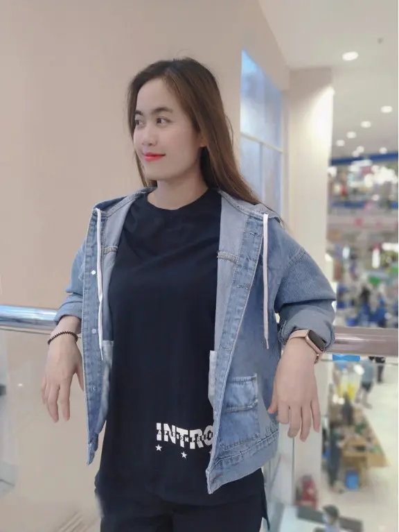 Áo khoác jean nữ có mũ form vừa chống nắng cực đẹp BB Lady.shop