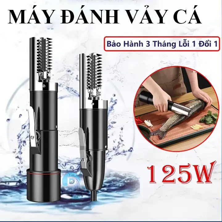 Máy Đánh Vảy Cá Cầm Tay Công Suất Lớn 125W Chống Nước, lưỡi Inox 304 0