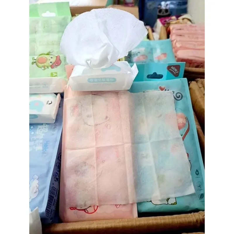 Khăn ướt mini nhỏ gọn 8 tờ/ bịch, bỏ túi tiện lợi đi chơi đi du lịch, khăn 2 lớp mềm mịn và dai dày 4