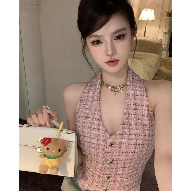Product Introduction of Cổ Yếm Phong Cách Hàn Quốc, Dễ Thương Và Gợi Cảm, Không Tay, Cổ Áo, Dành Cho Nữ, Thích Hợp Cho Mùa Hè, Dễ Phối Đồ 20