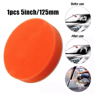 Busa Poles Sponge Polishing Car Flat 5 inch 125mm 1pcs untuk poles body mobil motor Bantalan Pemolesan Spons Datar Berkualitas Tinggi Tahan Lama