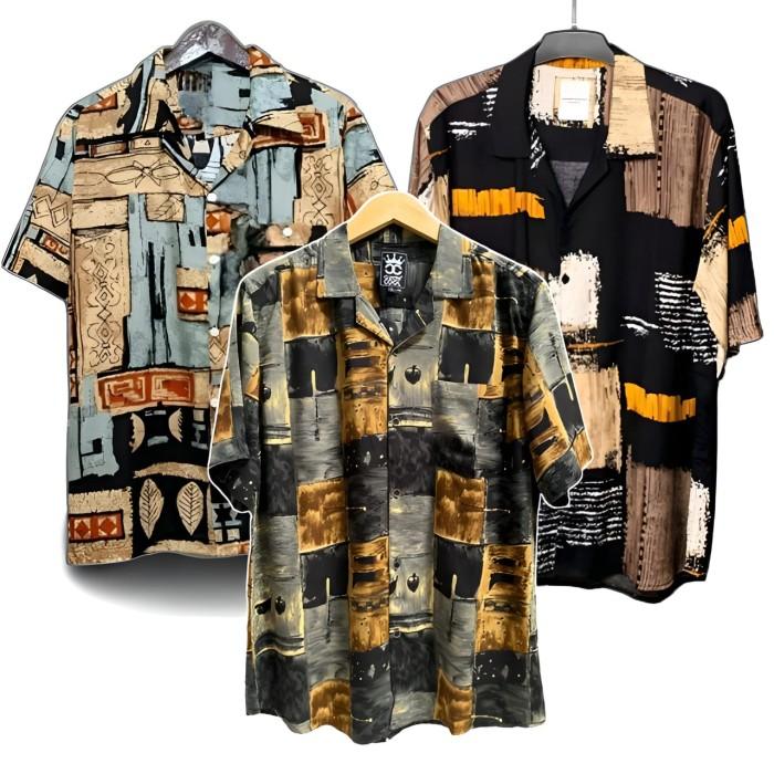 Product Introduction of Kemeja Vintage Pria Baju Hawai Rayon Motif Kekinian Distro 2