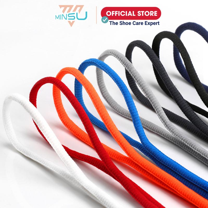 Dây Giày Thể Thao Sneaker Tròn MINSU M0201 120cm với 10 Màu Nổi Bật Cho Bạn Chọn Shoelaces Phụ Kiện Giày Trắng Đen