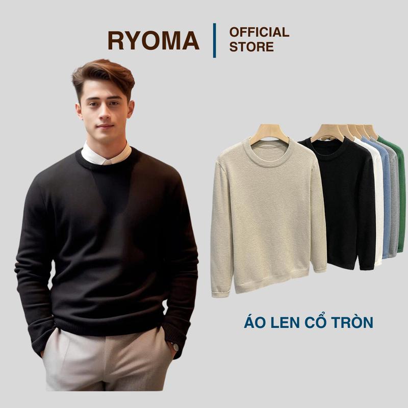 Áo len cổ tròn RYOMA, áo len nam nữ, chất len lông thỏ mềm mịn, form dáng hàn quốc, ấm áp NLH-07