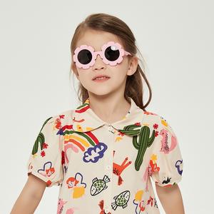 แว่นกันแดดโพลาไรซ์สำหรับเด็ก ทันสมัย ดีไซน์ดอกทานตะวัน ทำจากวัสดุซิลิโคน คุณภาพสูง ป้องกันรังสียูวี เหมาะสำหรับเด็ก