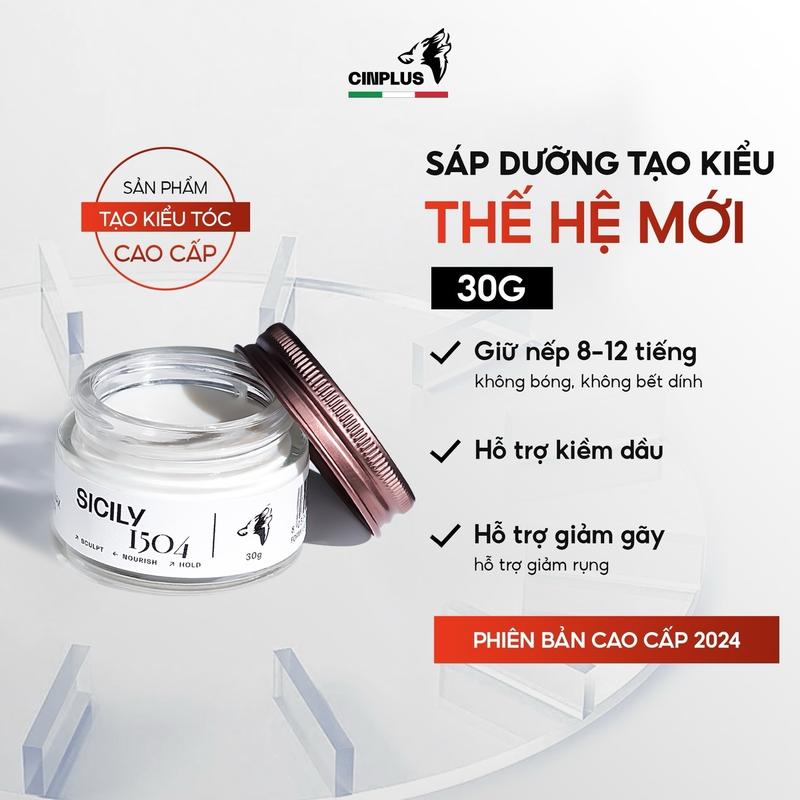 Sáp vuốt tóc SICILY CINPLUS Clay Wax cao cấp giúp tạo mọi kiểu tóc giữ nếp lâu