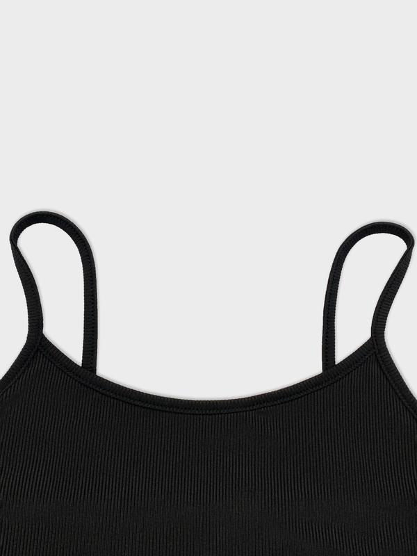 Women's Solid Ribbed Crop Cami Top & Drawstring Waist Shorts Two Piece  Lounge Set, Casual Sleeveless Crop Top & Shorts, Co-ords Set, Cute Sets Outfits Comfy, Summer Sets, Co Ords for Women 6