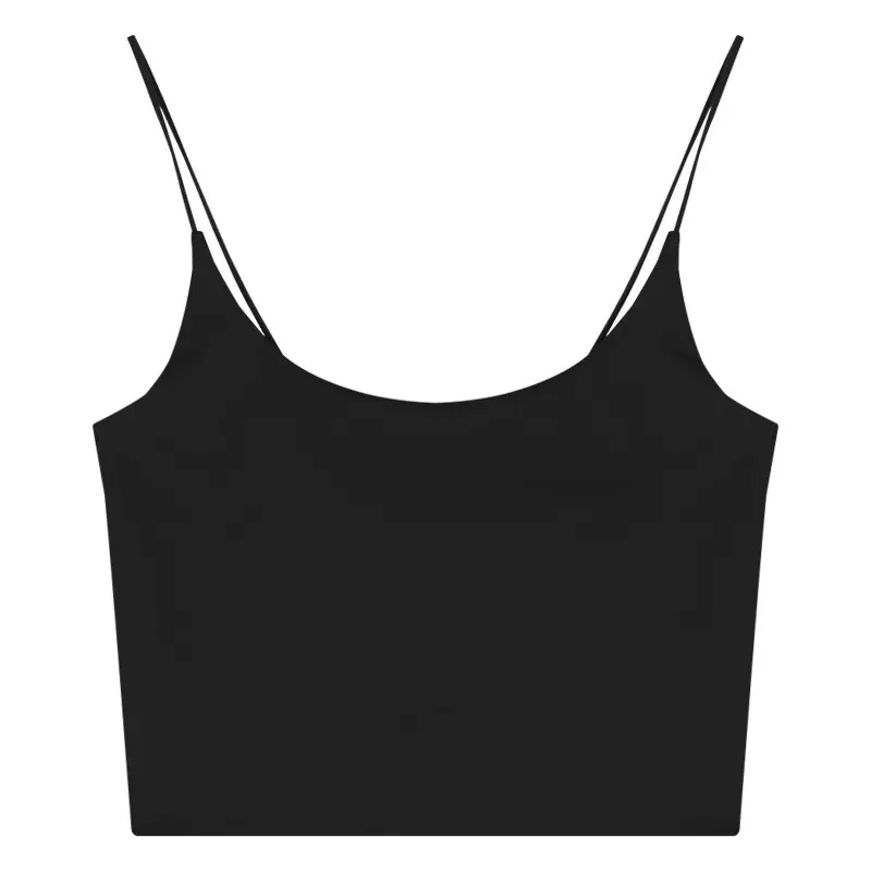 Áo Vest Liền Mạch Lụa Lạnh Nâng Ngực, Phong Cách Hàn Quốc, Gợi Cảm Và Dễ Thương, Hai Dây Liền Mạch, Lưng Đẹp, Có Đệm Ngực, Áo Ống, Có Thể Mặc Ngoài Đồ Lót 6