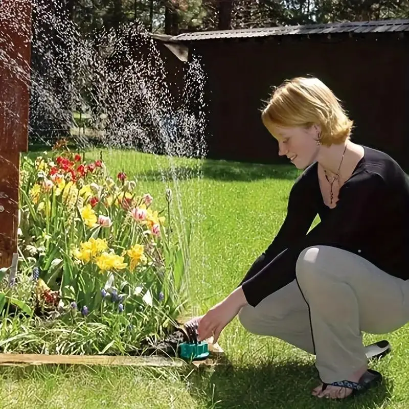 360 Degree Automatic Multi-head Watering Sprayer, Garden Sprinkler Head, Yard Watering Device, Watering Equipment for Garden, Outdoor, Modern Garden Water Hose, Automatic Watering Stakes 7