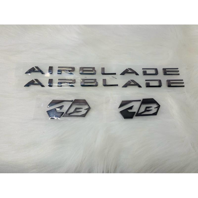 Bộ Tem dán xe logo chữ nổi ốp sườn xi cứng xe Honda  AB Air Blade đời 2020 - 2023 hàng loại Đep ( Gía cặp ) Nhãn Dán 4