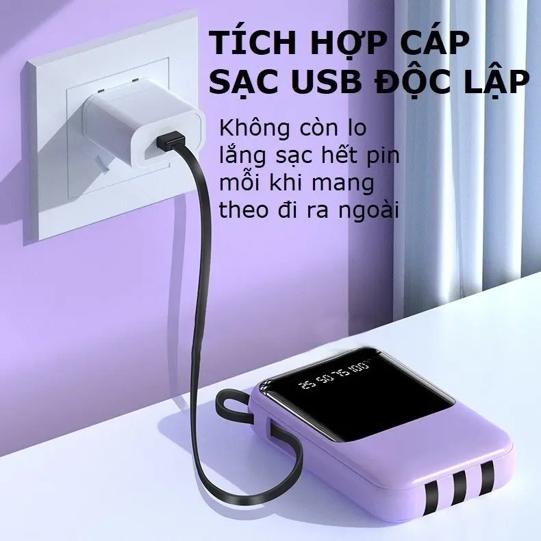 Sạc Dự Phòng MINI 30000mAh Với 3 Cổng Ra Tích Hợp Sạc Nhanh - Phụ Kiện 4