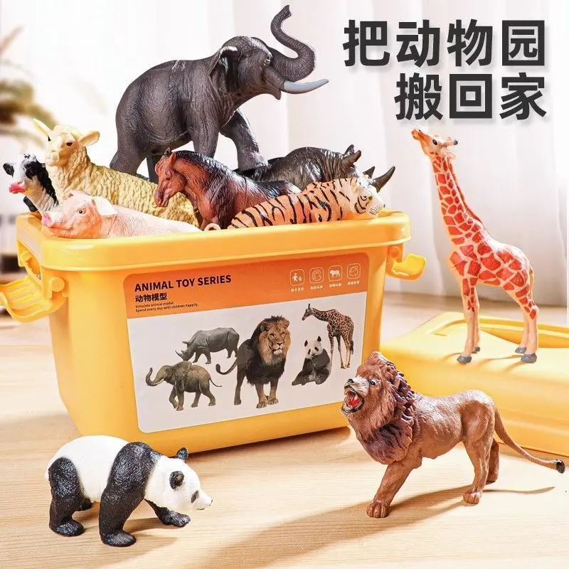 Bộ Đồ Chơi Mô Hình Động Vật Mô Phỏng, Dành Cho Trẻ Em, Bộ Ghép Hình Nhận Thức Cho Bé Trai, Chủ Đề Trang Trại Và Safari, Thích Hợp Cho Bé 1-2 Tuổi 4