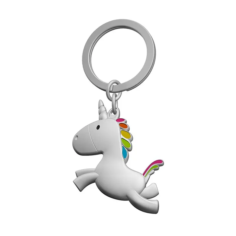 Metal Keyring - Jumping Unicorn 0