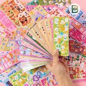 Stiker Kartun Shiny Motif Unik - Set DIY Hias Buku Catatan & HP Cover Mahasiswa‌Stiker Mengkilap Kartun DIY Label Perekat Akun Tangan untuk Perlengkapan Hadiah Liburan Sekolah H300