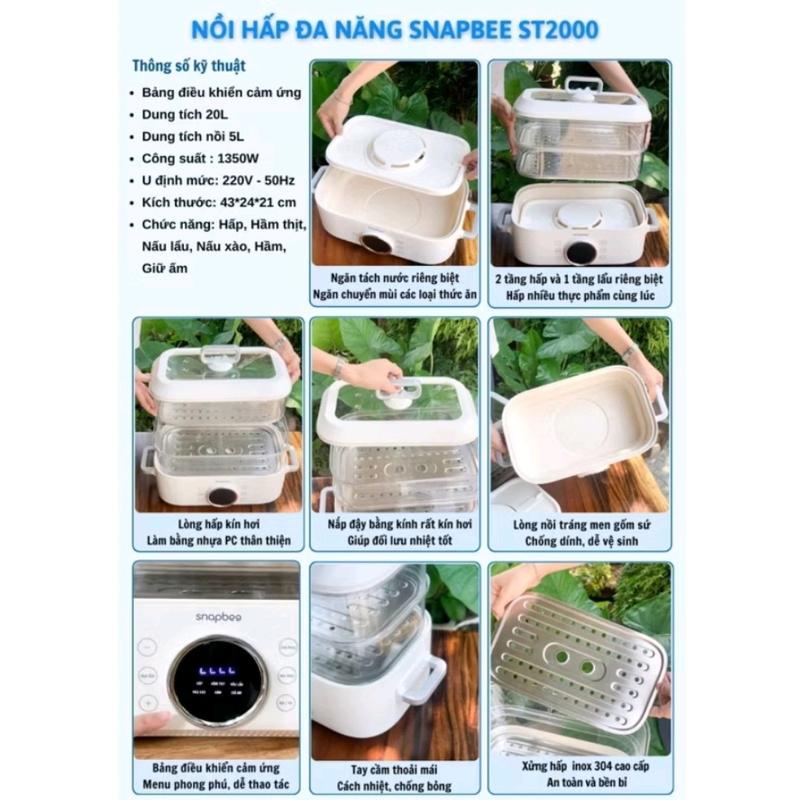NỒI HẤP ĐA NĂNG SNAPBEE  ST2000 DUNG TÍCH 20L BẢO HÀNH 24 THÁNG 5