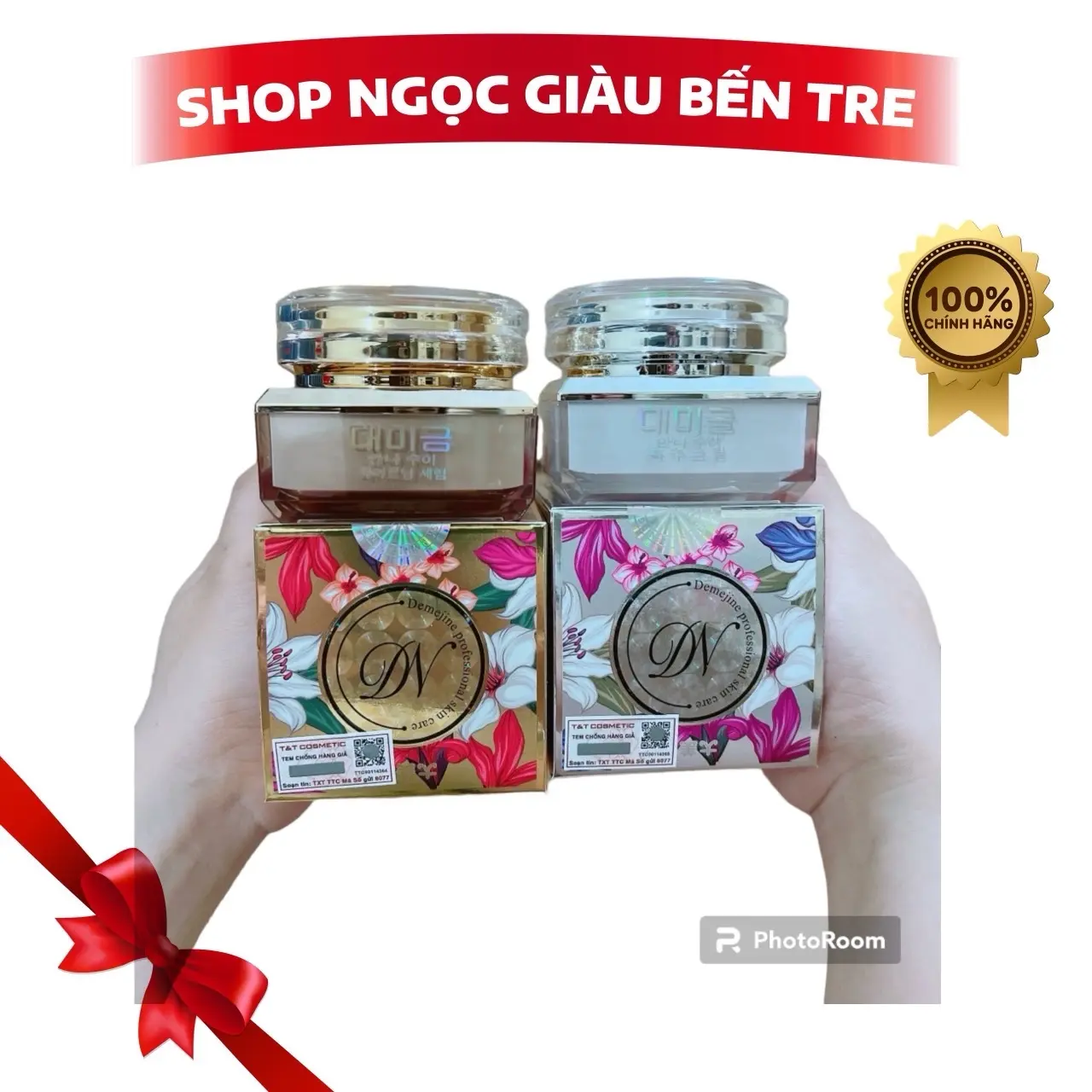 [Combo NGÀY+ ĐÊM] 1 cặp kem DEMEJIN Kem Ngày màu vàng (20g) kem Đêm màu trắng (20g) skincare nữ hỗ trợ làm đẹp da Women Chăm Sóc Da