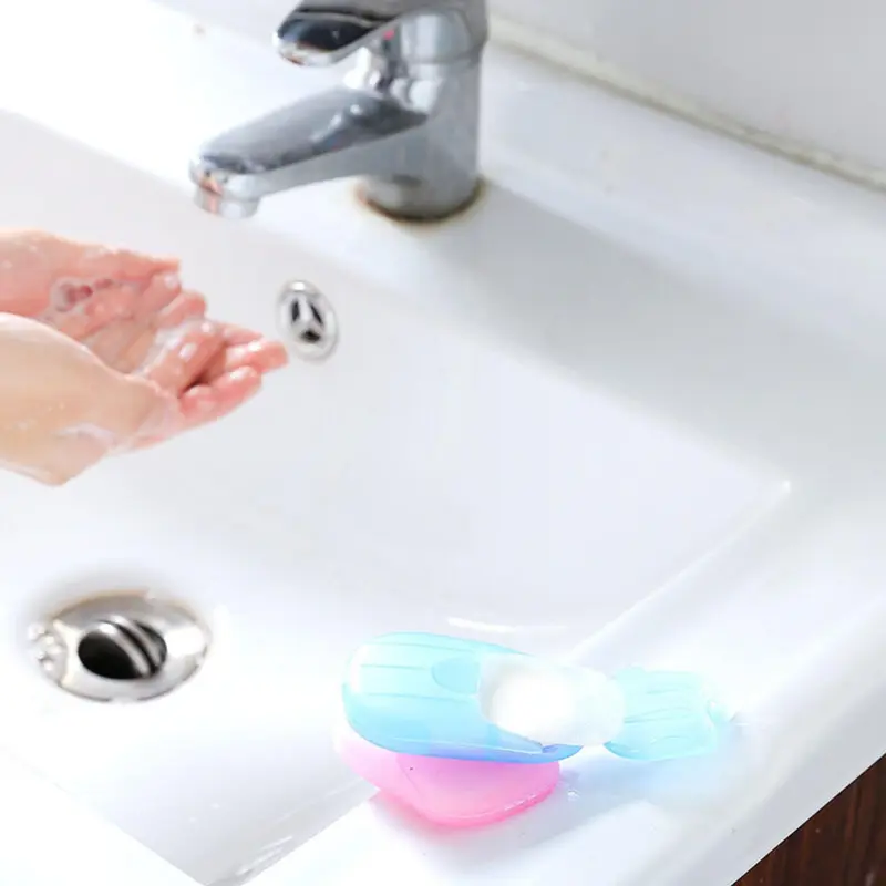 Random Color Disposable Hand Soap Paper, Portable Travel Hand Washing Soap Sheet, Comfort Mini Hand Cleaning Tablet, Outdoor Travel, Camping Accessories, Travel Essentials, Teenage Girl Gifts 3
