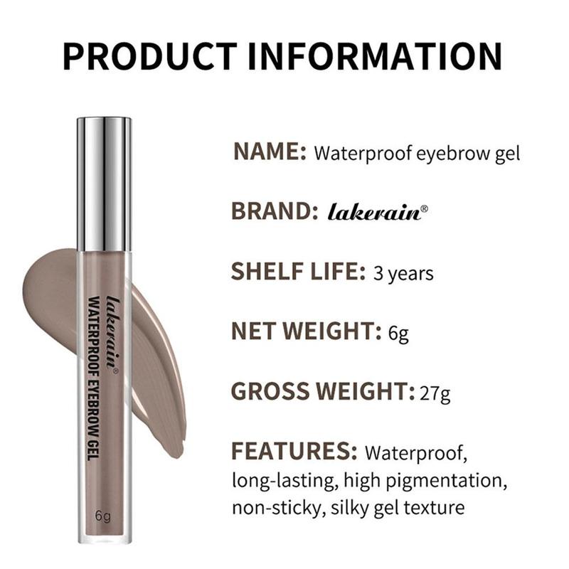 Product Introduction of Lakerain Waterproof Eyebrow Gel Long Lasting Liquid Eyebrow Tatoo Makeup Set Smooth Brow Gel 35