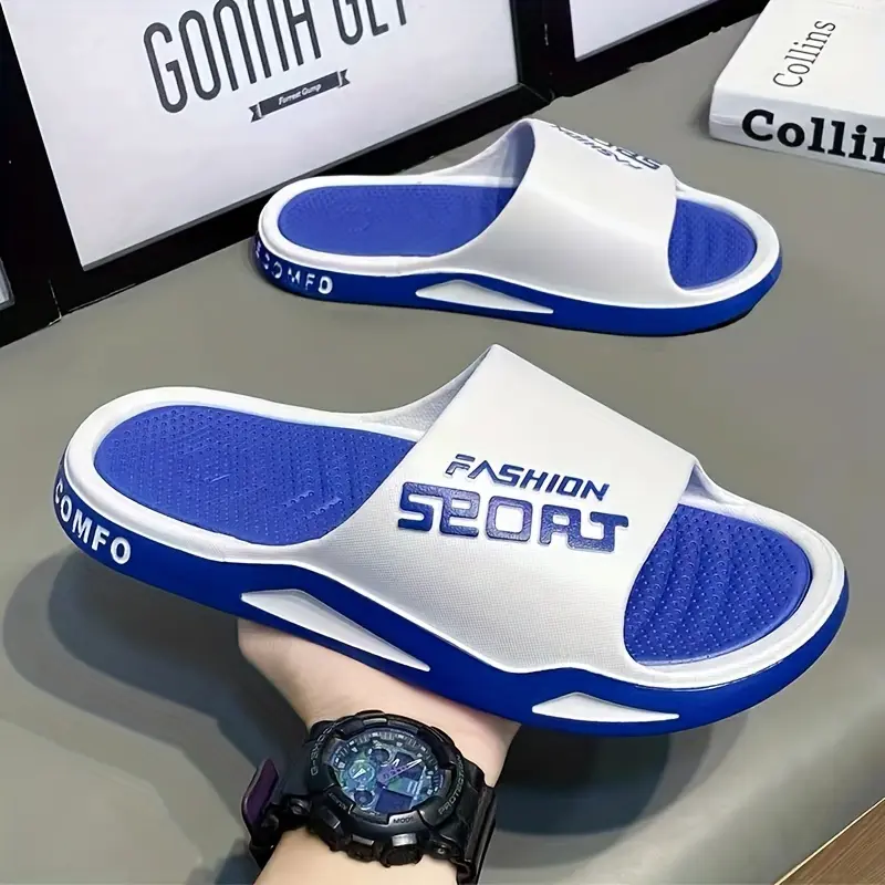 Soft Thick Sole Unisex Fashion Slides, Non-Slip, Durable, Sporty Beach Slip-On Slippers for Summer Outdoor Sandals 6