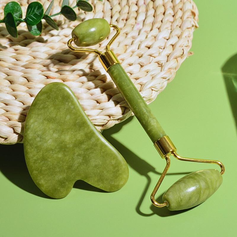 CHÍNH HÃNG Đá guasha massage mặt nâng cơ mặt hỗ trợ làm đẹp da Skincare Nữ miếng mát đá gua