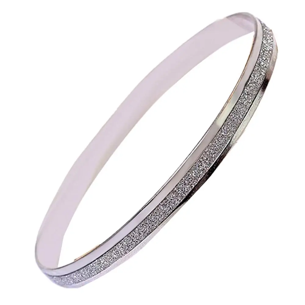 Nfpedgn 1Pc Minimalist Frosted Bangle Bracelet Party Jewelry Women Valentine Day Gift