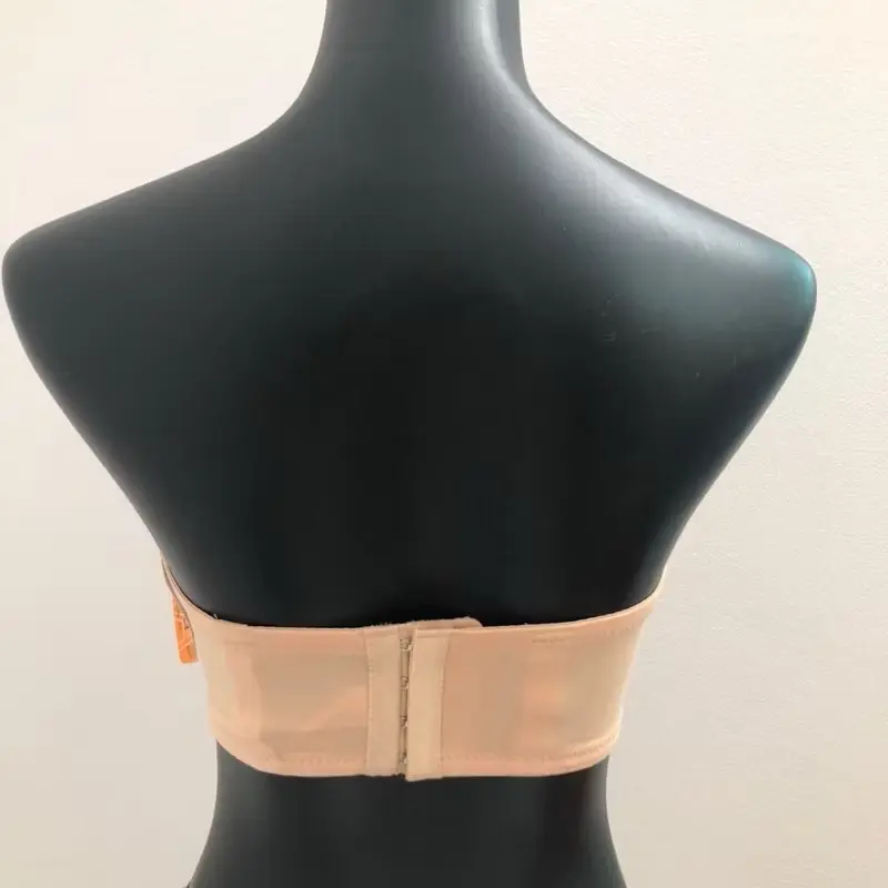Áo lót Nữ không dây Bigsize mặc chống tuột Thái Lan Beena 2247 cup B-C(quả vừa và to) Bra có gọng, quả ngang, ko bè ngực Women Nhung Thun Kem -Tết 3